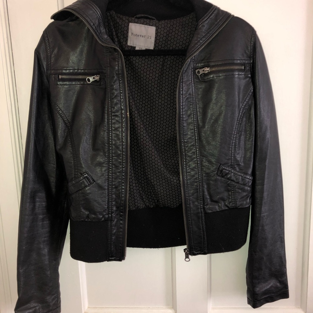 Black Faux Leather Jacket
